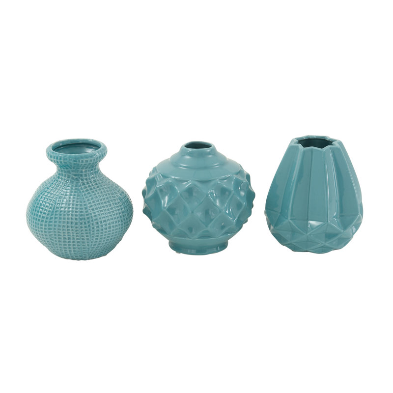 CosmoLiving by Cosmopolitan 3 Piece Ceramic Vase Set & Reviews Wayfair